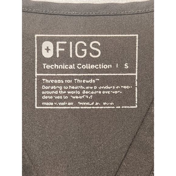 Figs The Technical Collection Catarina One‎ Pocket Scrub Top Black Size Small - Picture 2 of 5